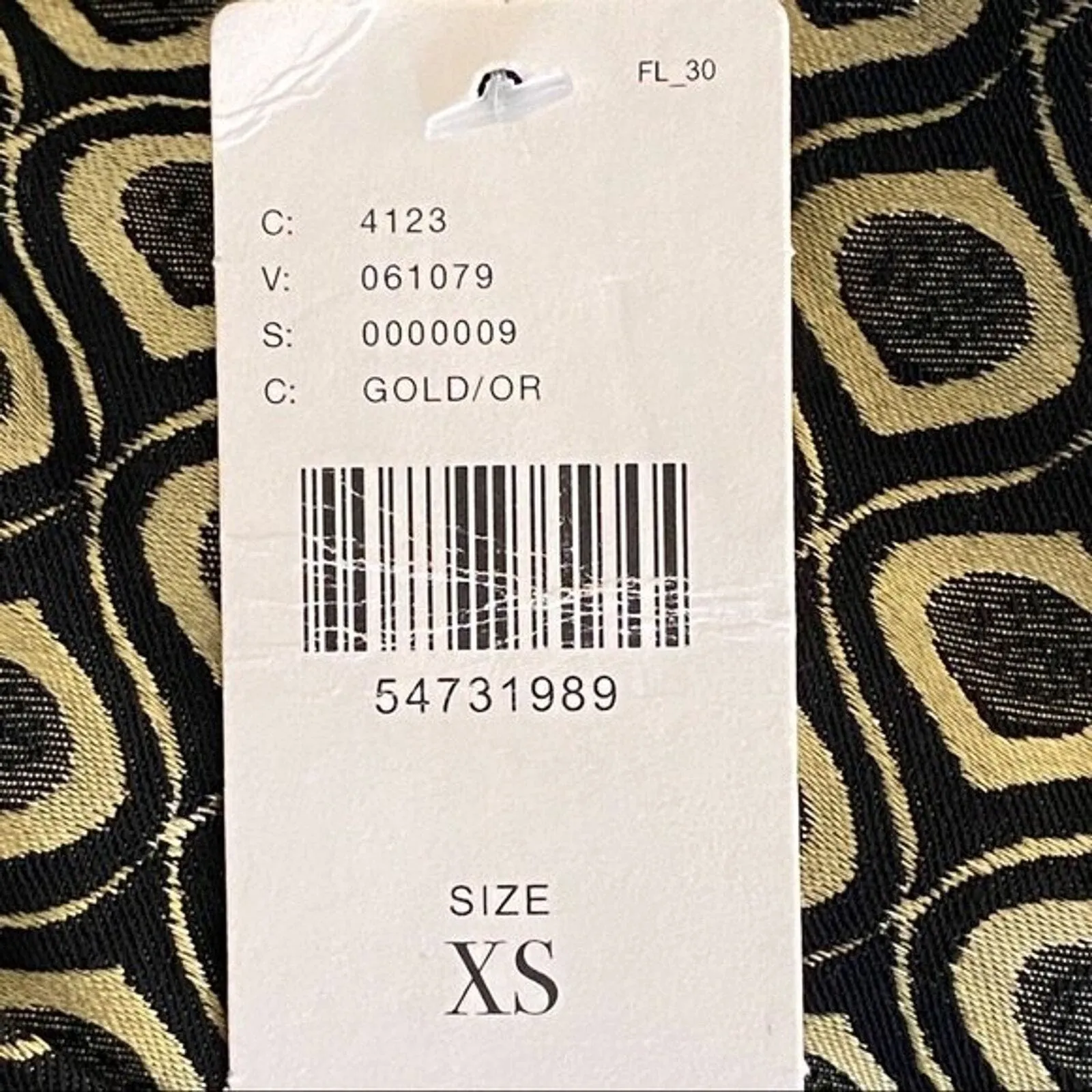 Anthropologie Pants Women XS Gold Black Geometric Larkin Jacquard Classic Preppy - Image 7