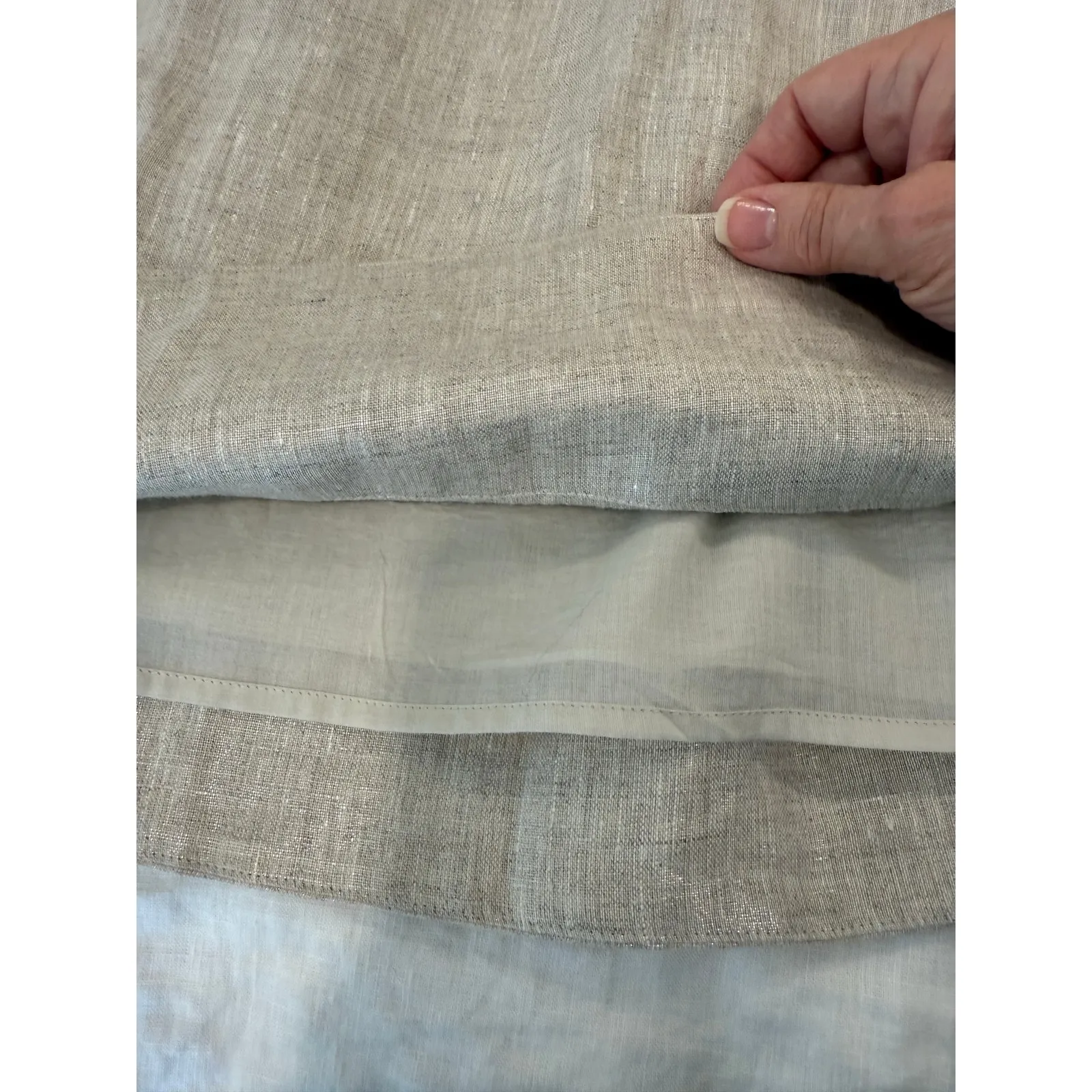 J.Crew Sleeveless Front Tie Scoop Neck Mini Dress Linen Beige Women's Size 0 - Image 6