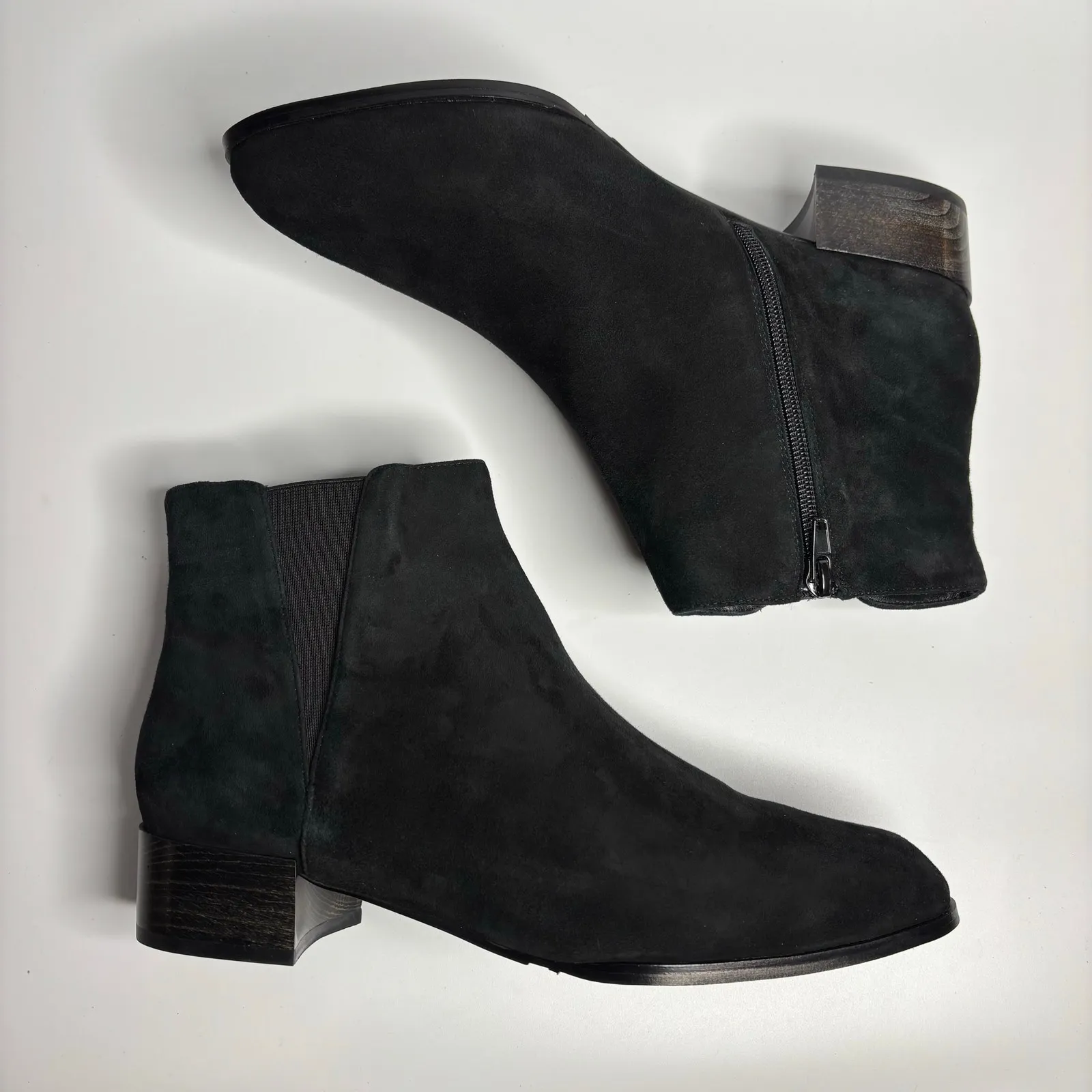 Vaneli Talita Suede Heeled Chelsea Ankle Boots in Black Size 7.5 - Image 6