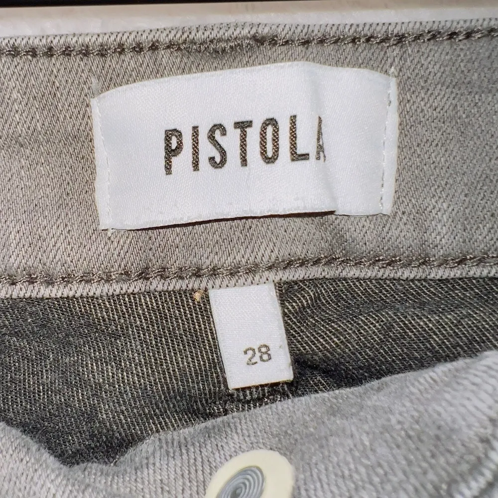 Pistola Gray Wash Denim High Rise Busted Knee's Skinny Jeans size 28 - Image 2