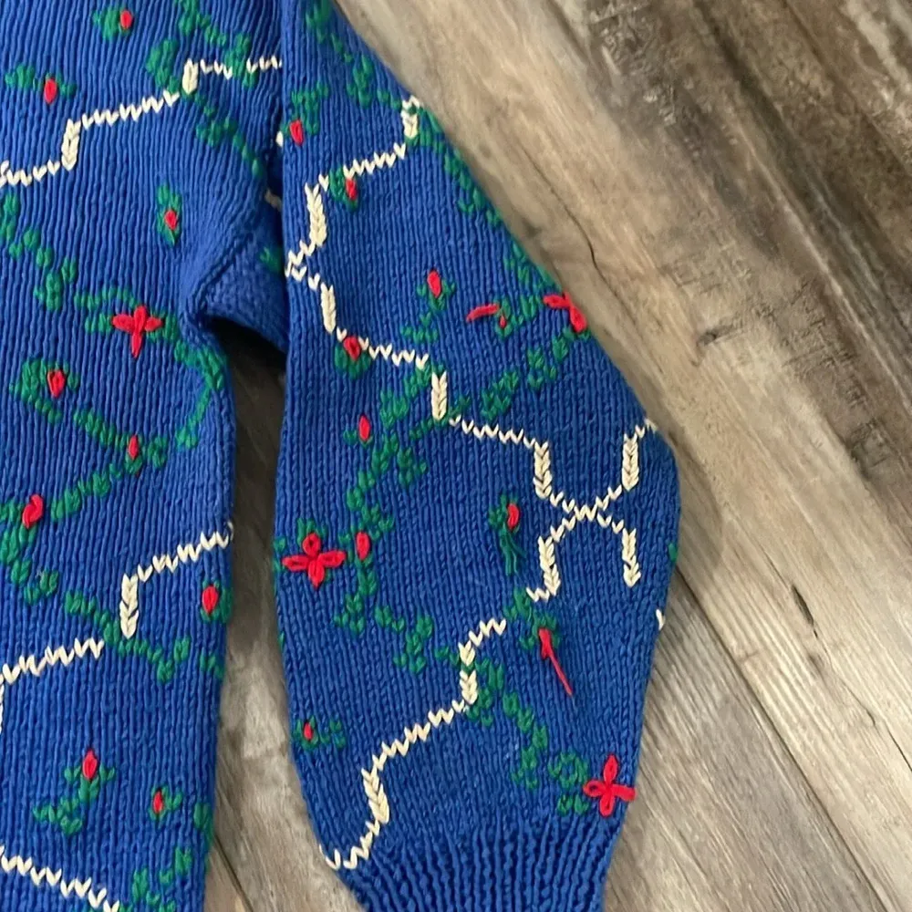 Vintage cotton b.g.day sweater Blue Size M - Image 8