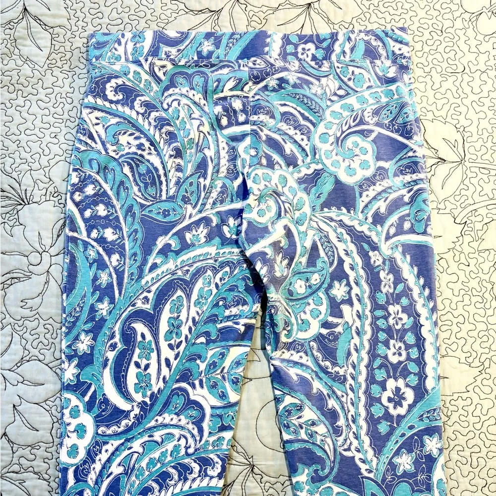 COOLIBAR Monterey Summer Leggings Morada Aqua Blue UPF 50+ Leggings Sz S - Image 3