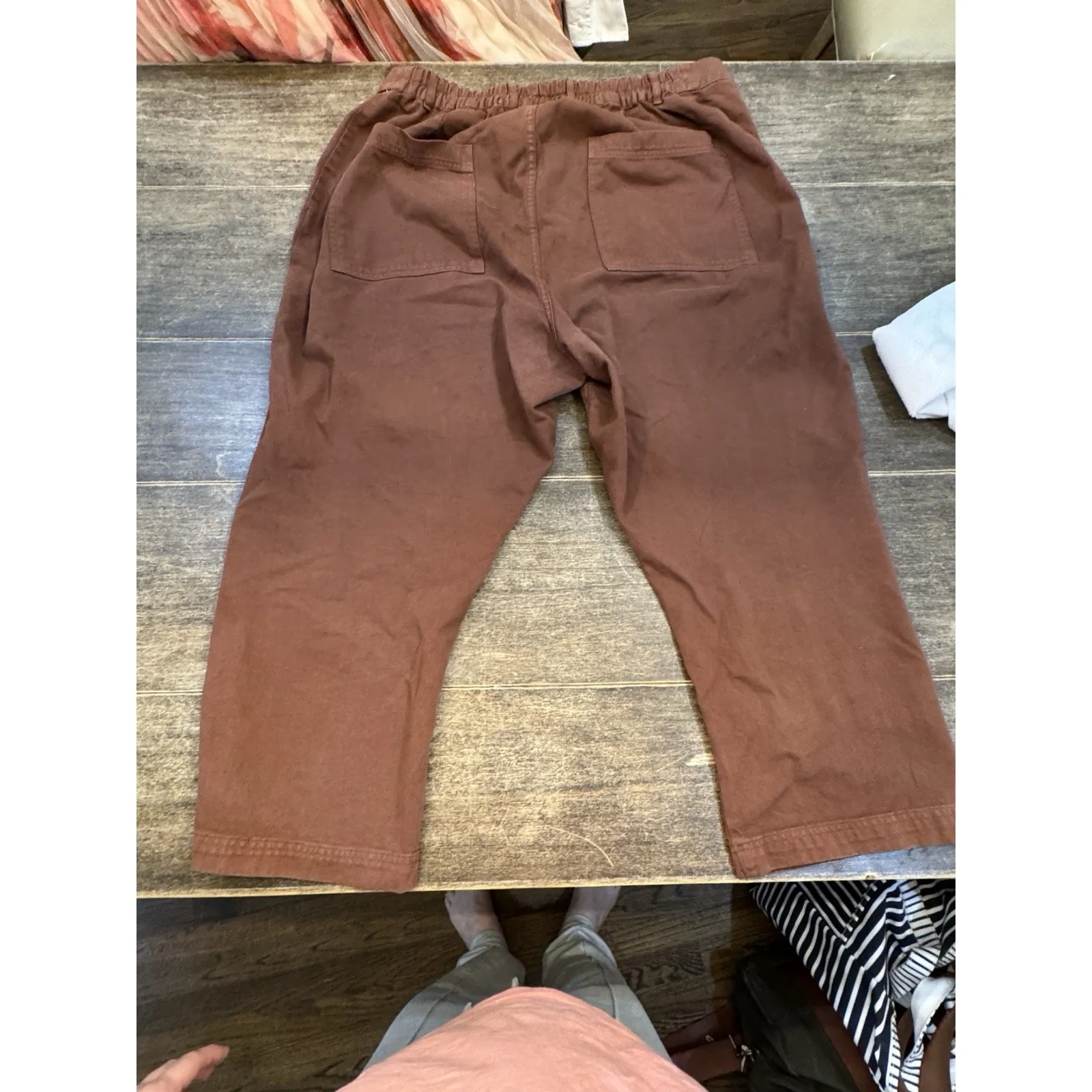 Big Bud Press Western Pants In A Burnt Terracotta 100% Cotton Petite Size 1XL Orange - Image 3