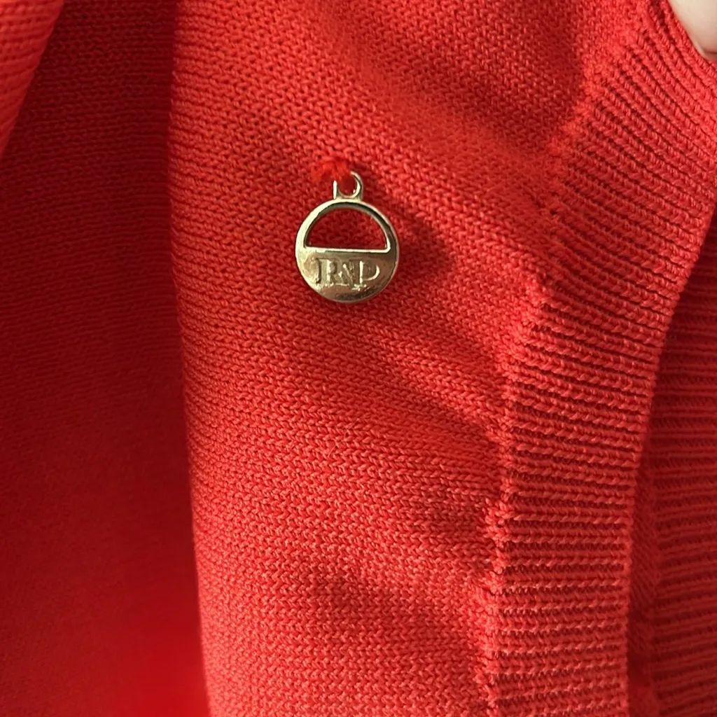 Anthropologie Rino‎ & Pelle Bous Knit Camisole Tank in Color Cheerful Sz Large Orange - Image 8