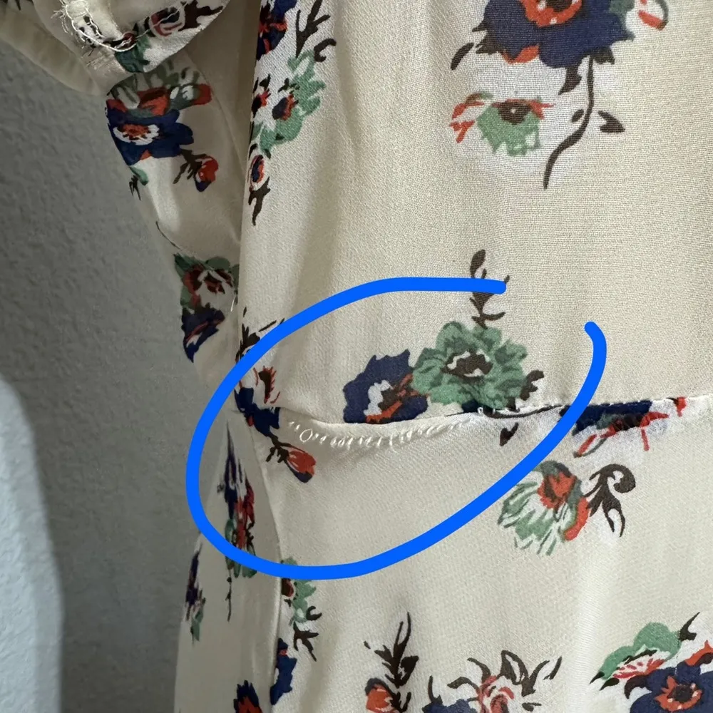 Sweet Salt Women Floral Homestead Classic Vintage Cream Lined Midi Dress Size 12 Green - Image 12