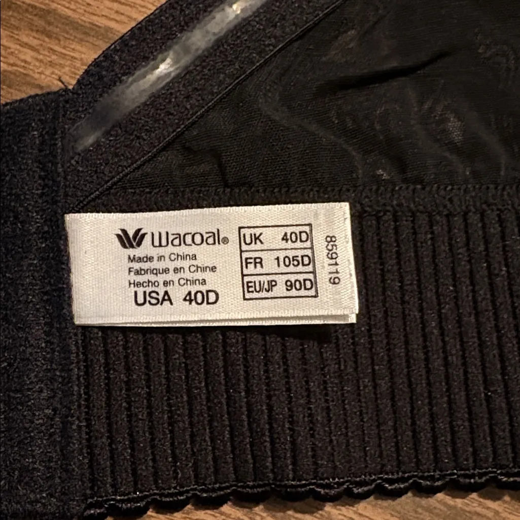 Wacoal 40D Black Bustier Bra - Image 3