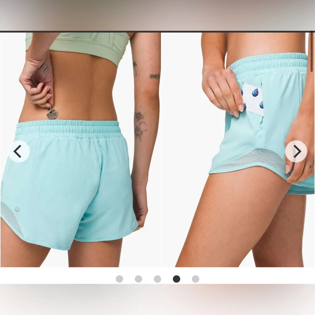 Lululemon Hotty Hot Short II *Long 4"
Sea Frost Women's  Blue new without tags - Image 2