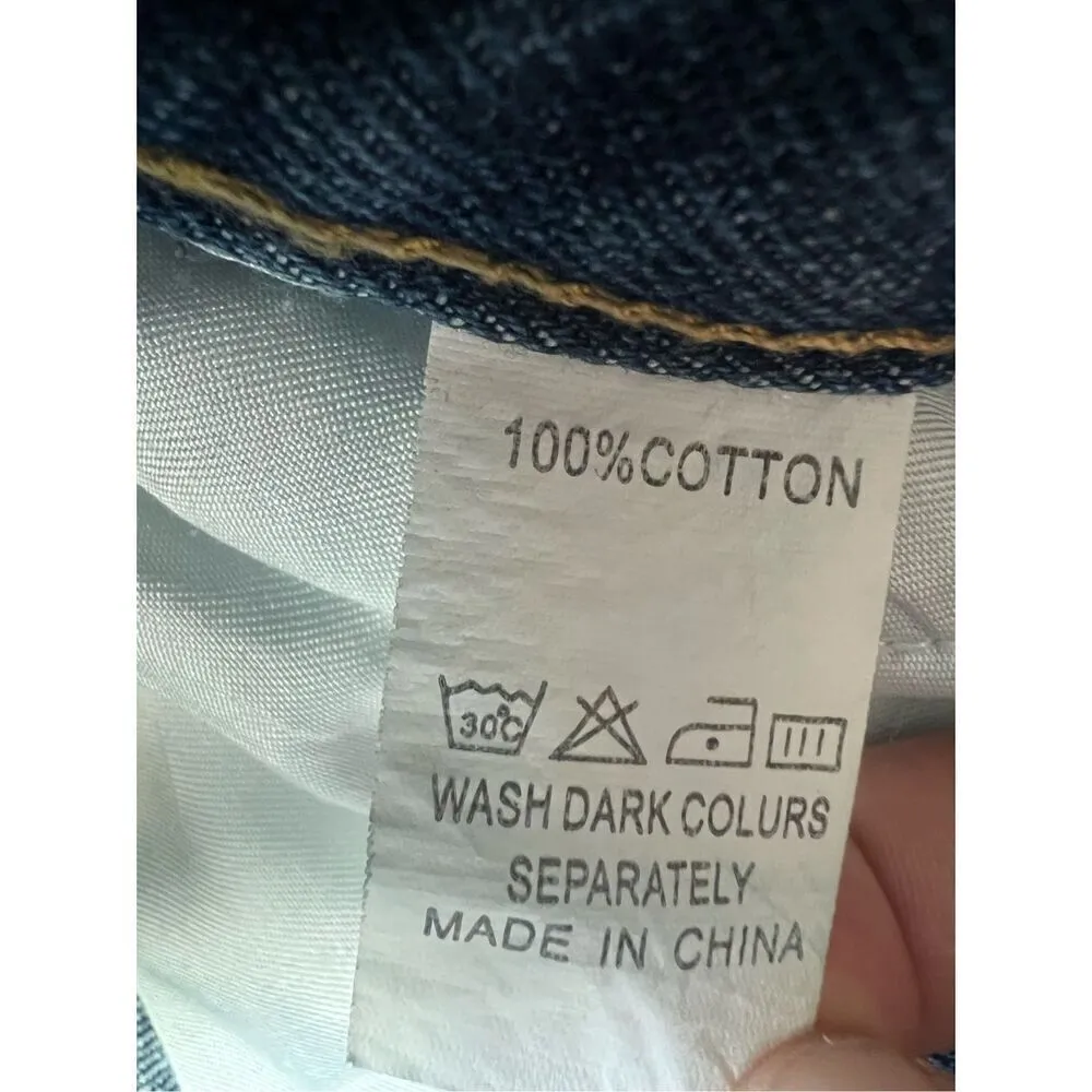 Princess Polly Light Wash High Rise Faded Cropped Straight Leg Mom Jeans Size 4 - Image 4