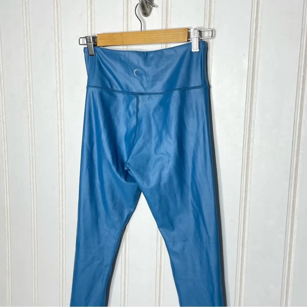 Zyia Blue Metallic Light n Tight Hi-Rise Leggings 7/8 24” Size 6-8 85 - Image 4