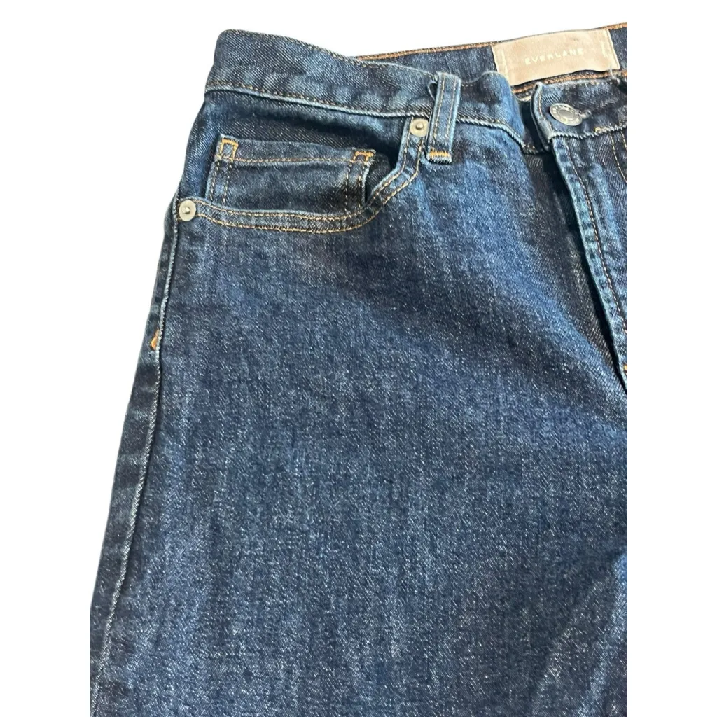 Everlane Jeans Womens Size 26 Regular Dark Blue Slim Straight Mid Rise Stretch - Image 3