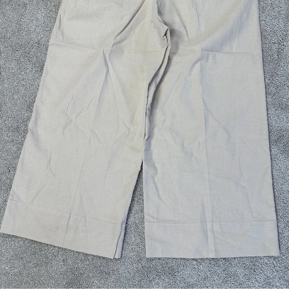 Lera Pivovarova Women’s Dana Pants Pull On Wide Leg 100% Linen in Sand Size XL - Image 8