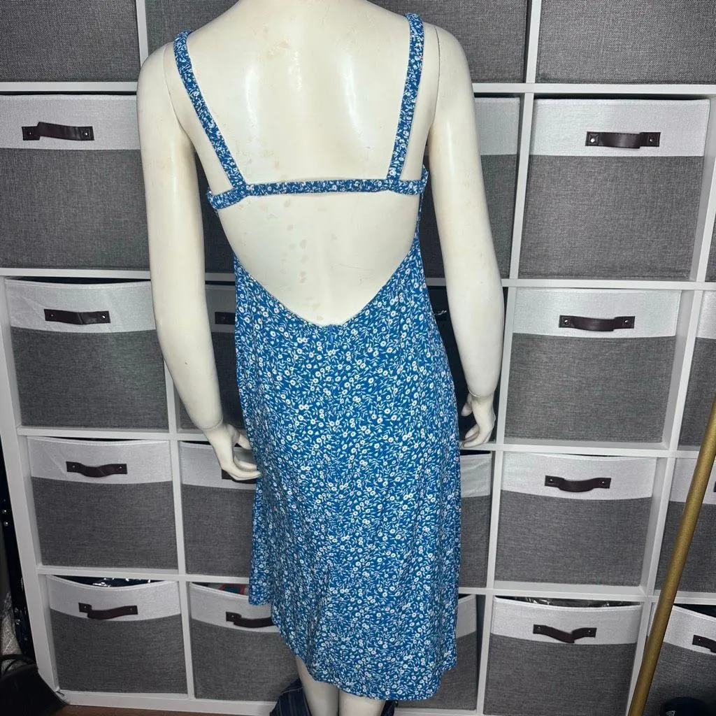 Princess Polly Georgia Midi Dress Navy Lower Impact Size 4 - Image 3