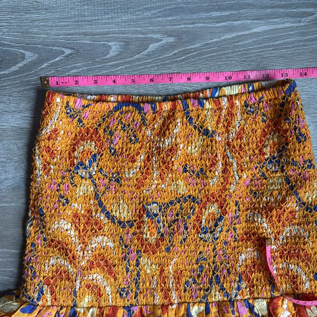 NEW Farm Rio Palms Party Smocked Mini Skirt Medium - Image 4