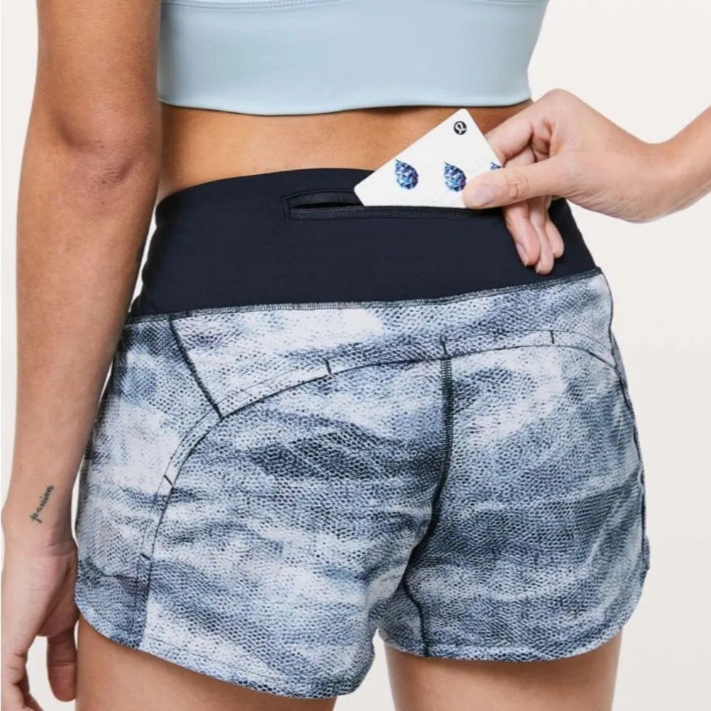 Lululemon Run Times Short II *4" Mesh Scape Multi / True Navy- Size 4 - Image 2