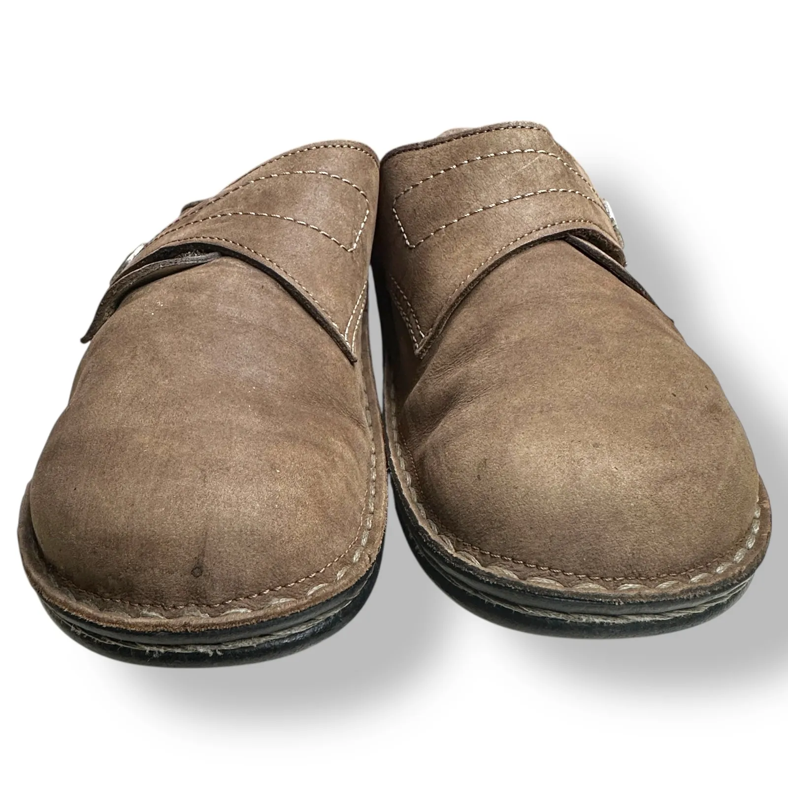 Finn Comfort Santa Fe Womens Clogs EU 40 US 9 Brown Leather Slip On Germany - Image 7