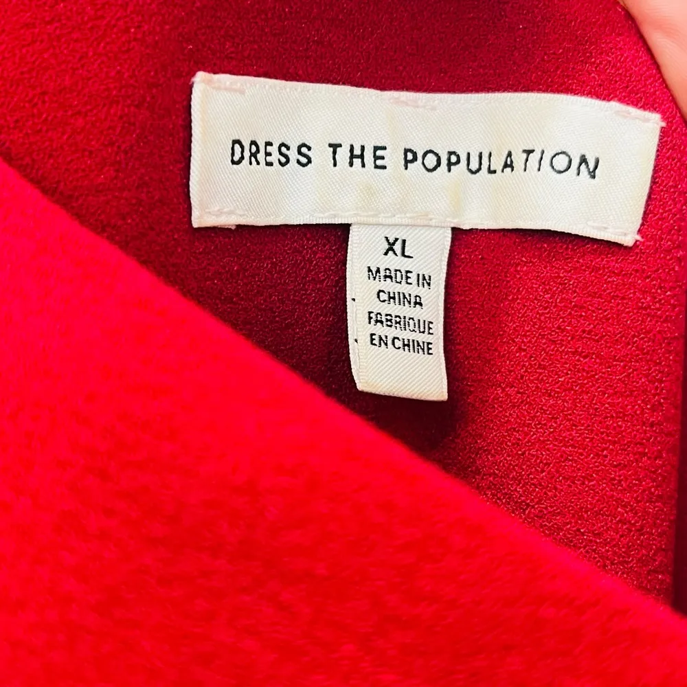 Dress the Population one strap Georgina Gown cocktail formal GARNET sz XL - Image 6