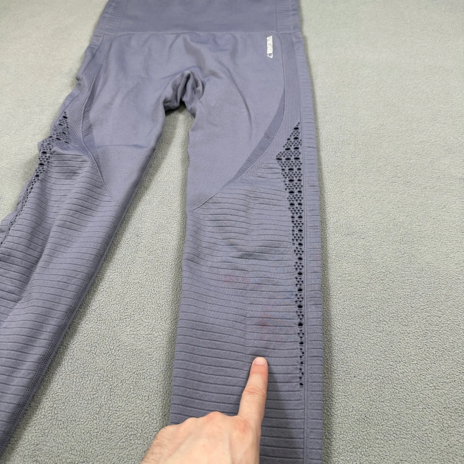 Gymshark Adapt Seamless Leggings S Purple High Waisted Workout Athletic Gym BB - Image 8