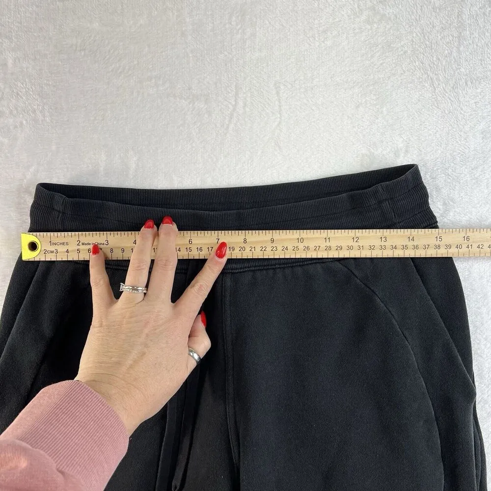 Lululemon Athletica 6 Scuba High Rise Jogger Fleece 28" Black Light Terry Cotton - Image 11