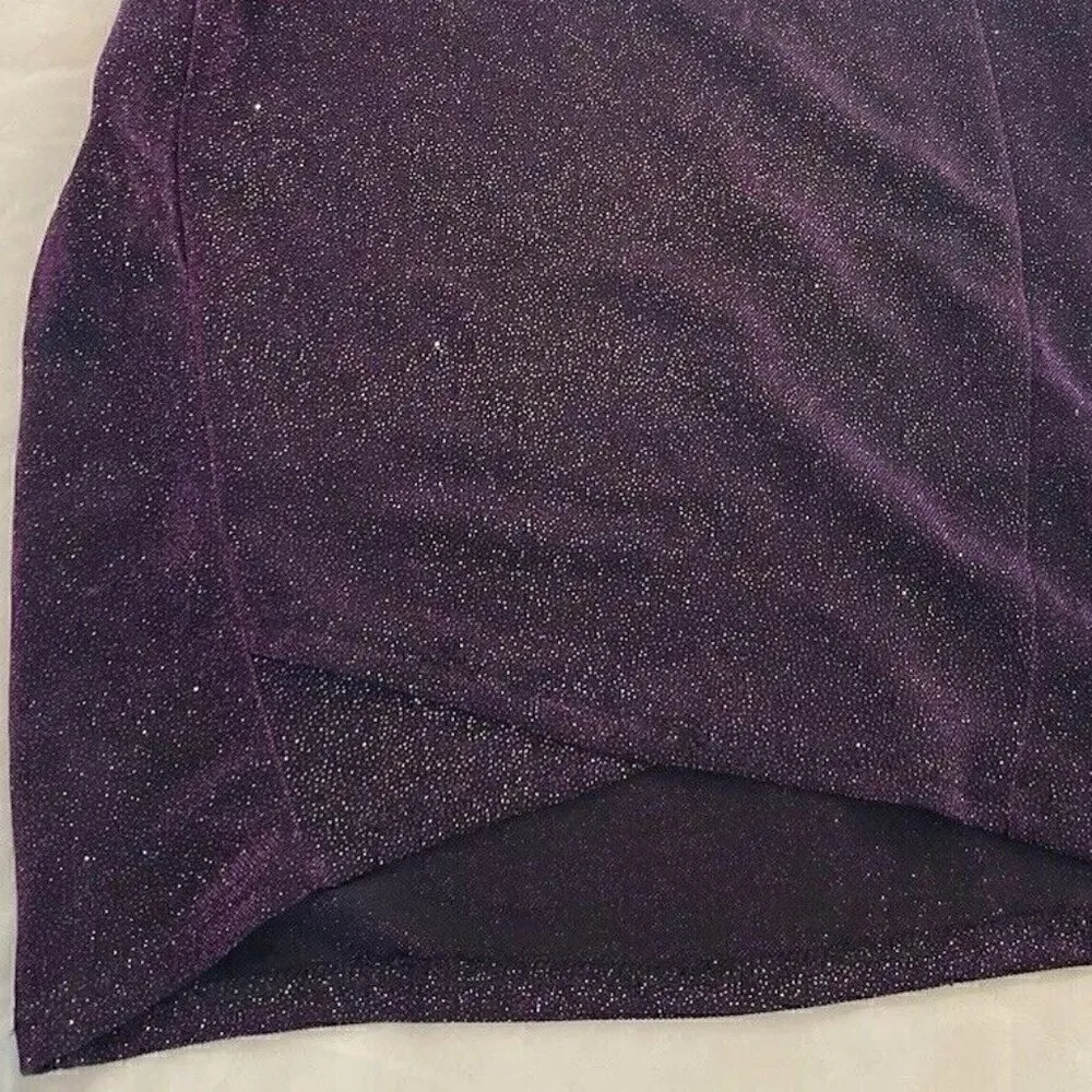 Windsor Women’s Dress Y2K Purle Sparkly fairy Mini Dress Two Tone Prom Party - Image 2