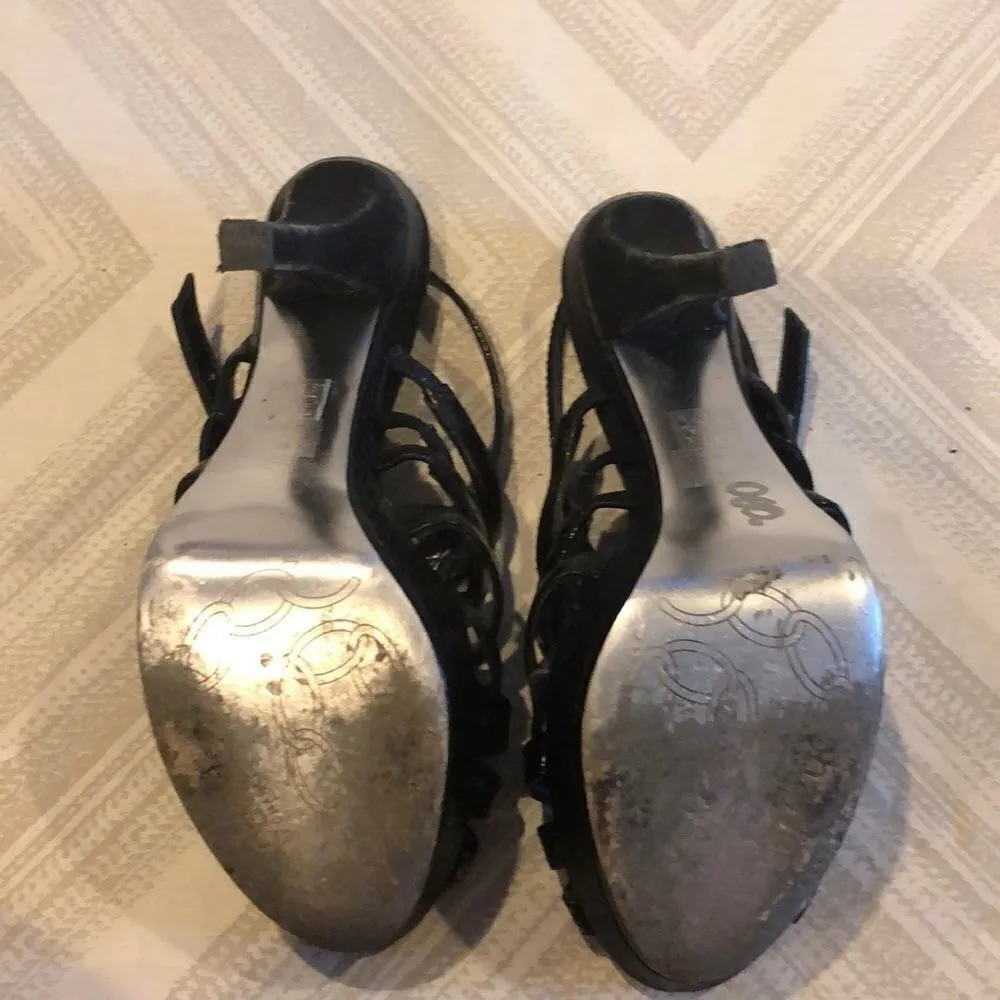 Charles David Black Platform Adjustable Sandals - Image 5