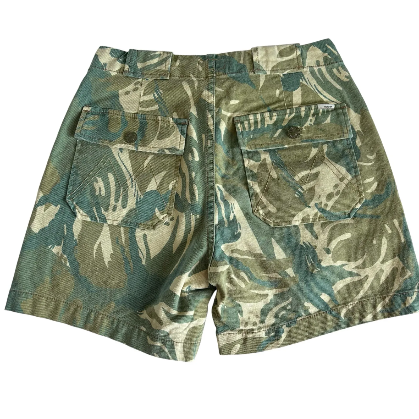 Mother The Rambler Camo Patch Pocket Cargo Utilitarian Shorts Women’s Size 27 Green - Image 8