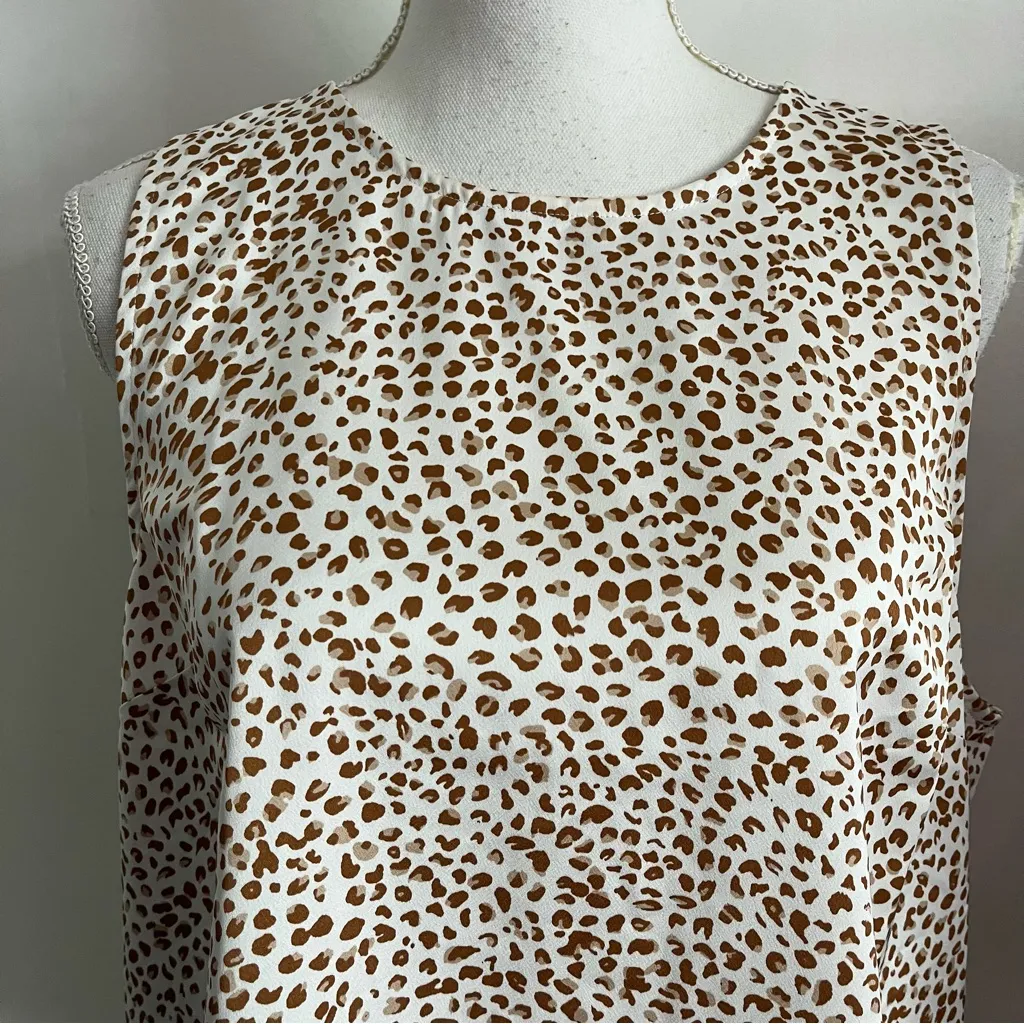 J. Crew • Leopard Print Tan Cream Tank Top - Image 2