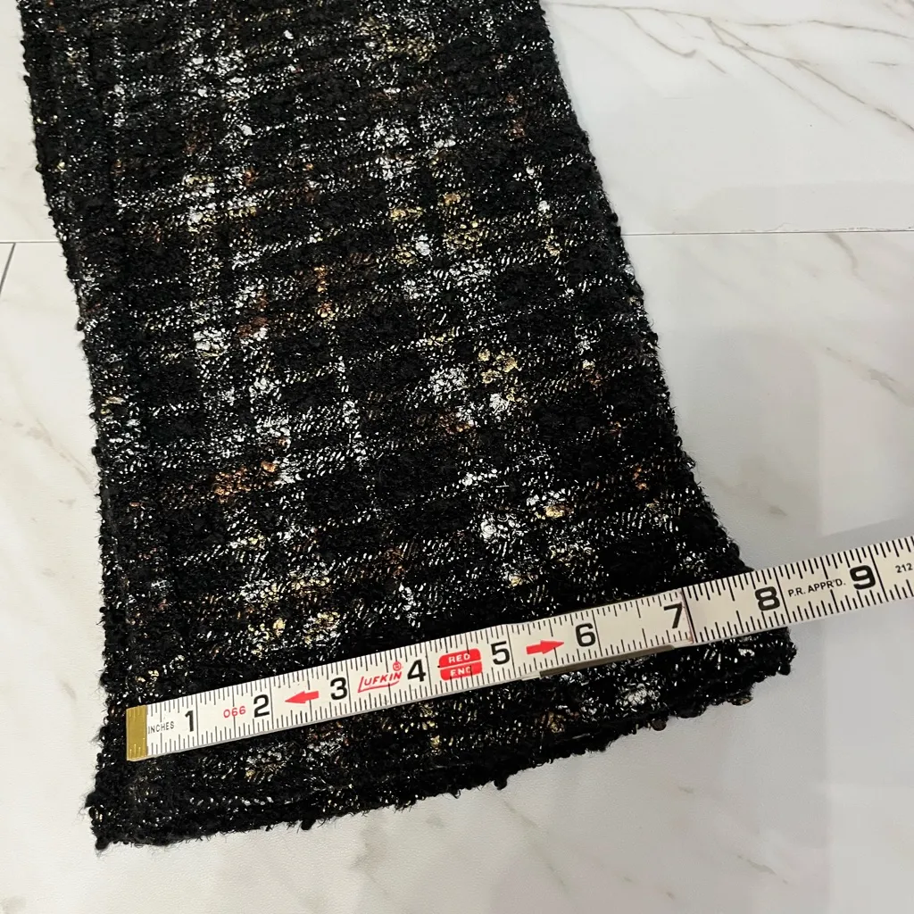 Anthropologie Eva Franco Fritz Metallic Plaid knit Relaxed Fit Trouser Pant S - Image 9