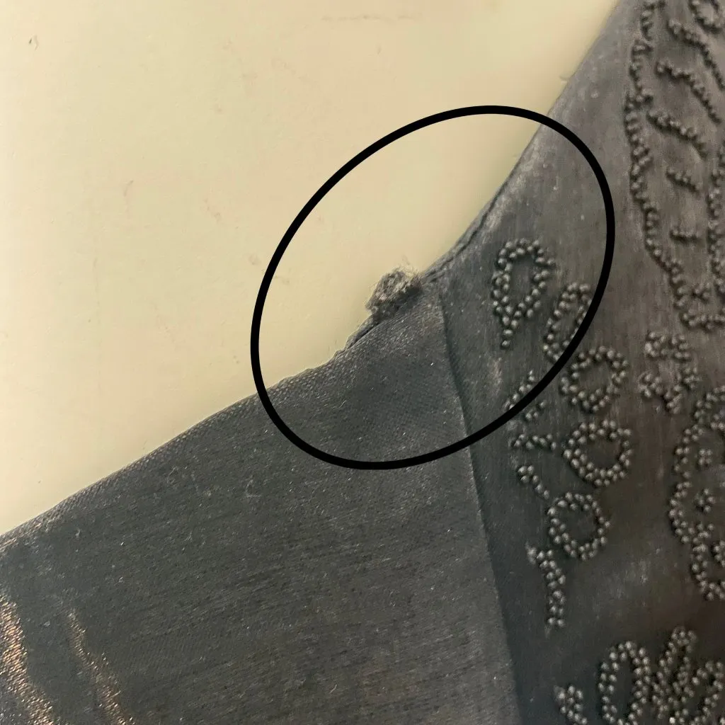 Vintage 90s Prom Halter Top Beads Tie Black Zip - Image 10