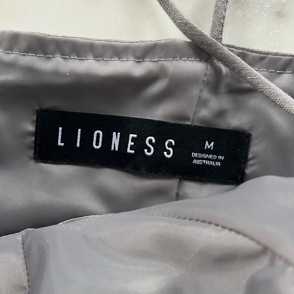 Lioness Del Gato Corset Top in Rhode Gray Linen Blend Size Medium Gently Used - Image 6