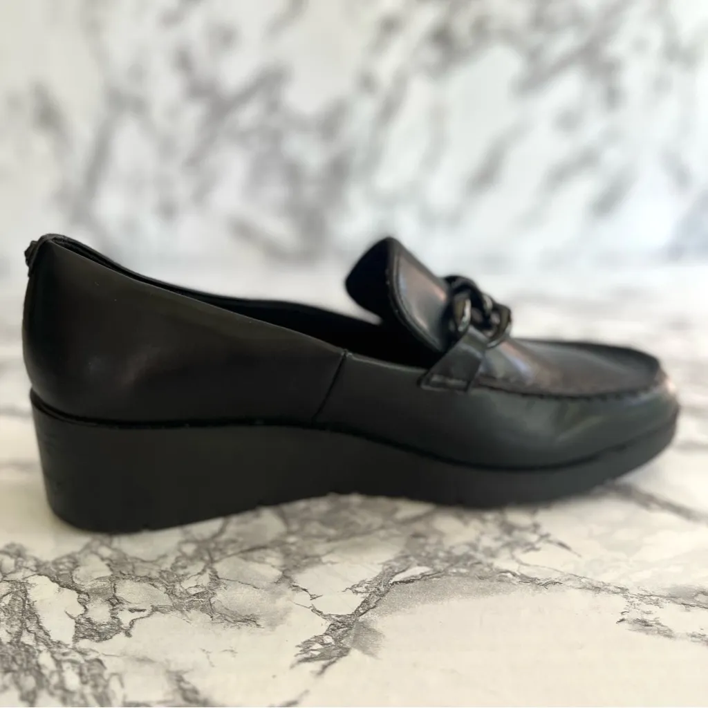 Anne Klein Qiana iflex Black Wedge Chain Loafer 10 - Image 9