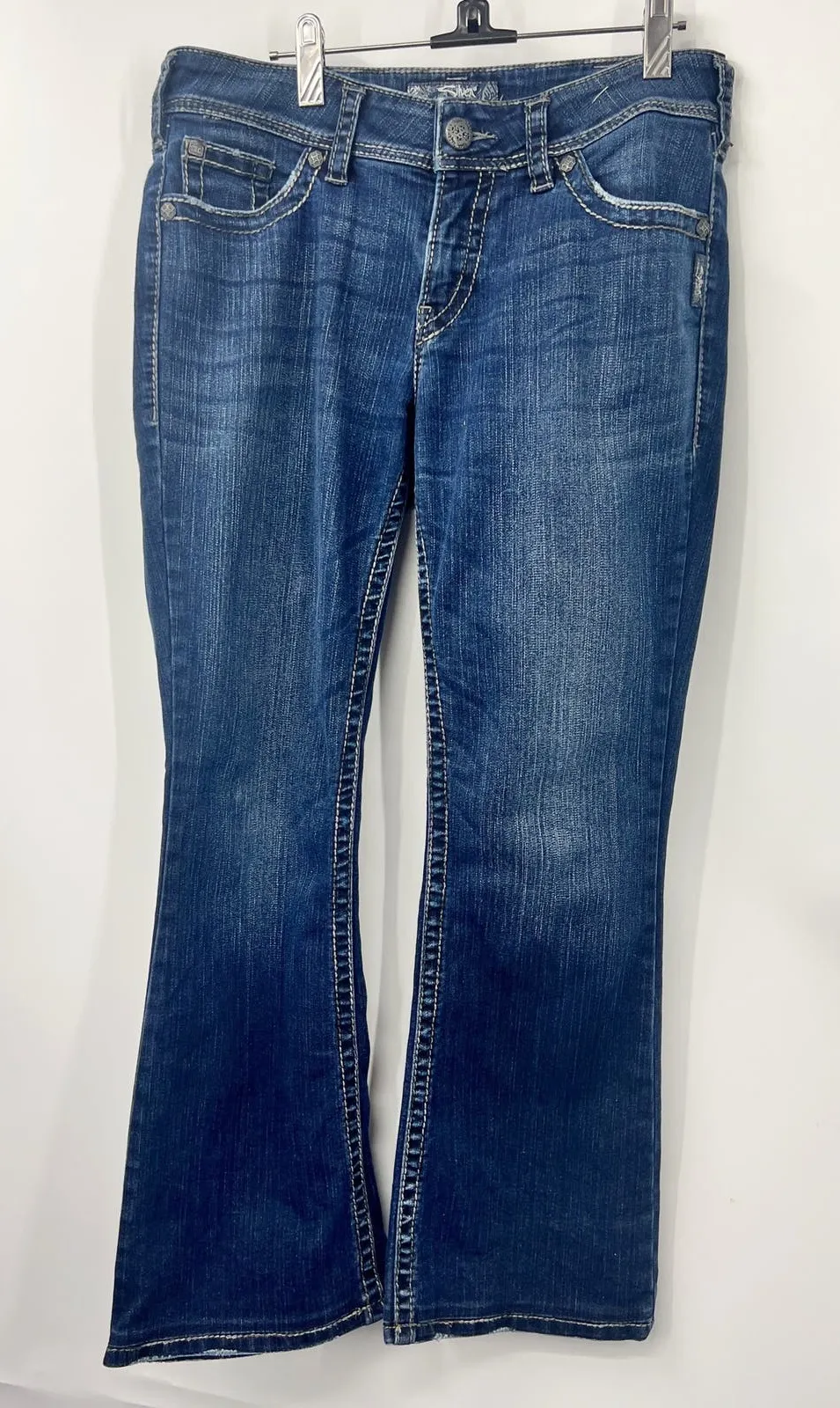 Silver Jeans Womens Suki Surplus Bootcut Blue Denim Mid Rise Flex 30 x 30 - Image 1