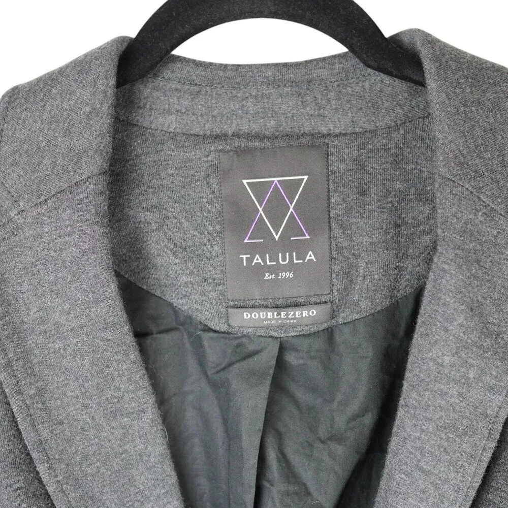 Aritzia Talula Womens Grey Pima Cotton Blazer Jacket‎ Sz 00 - Image 2