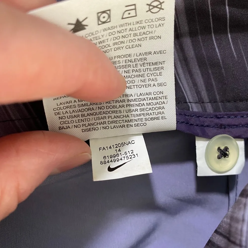 Nike Golf Women's Hyper Speed Skort Purple Black Stripe Tech Skirt w/ Shorts - Image 3