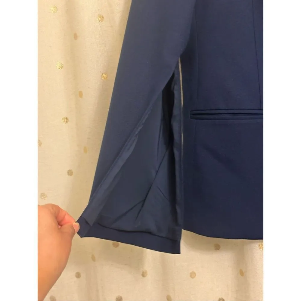 Pre- Loved - Ava Slit Sleeve Blazer - Small/ Navy Blue - Image 4