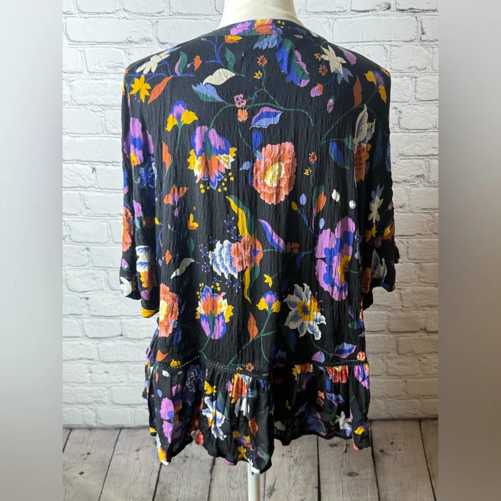Anthropologie Josie Dolman sleeved floral top size xs - Image 9