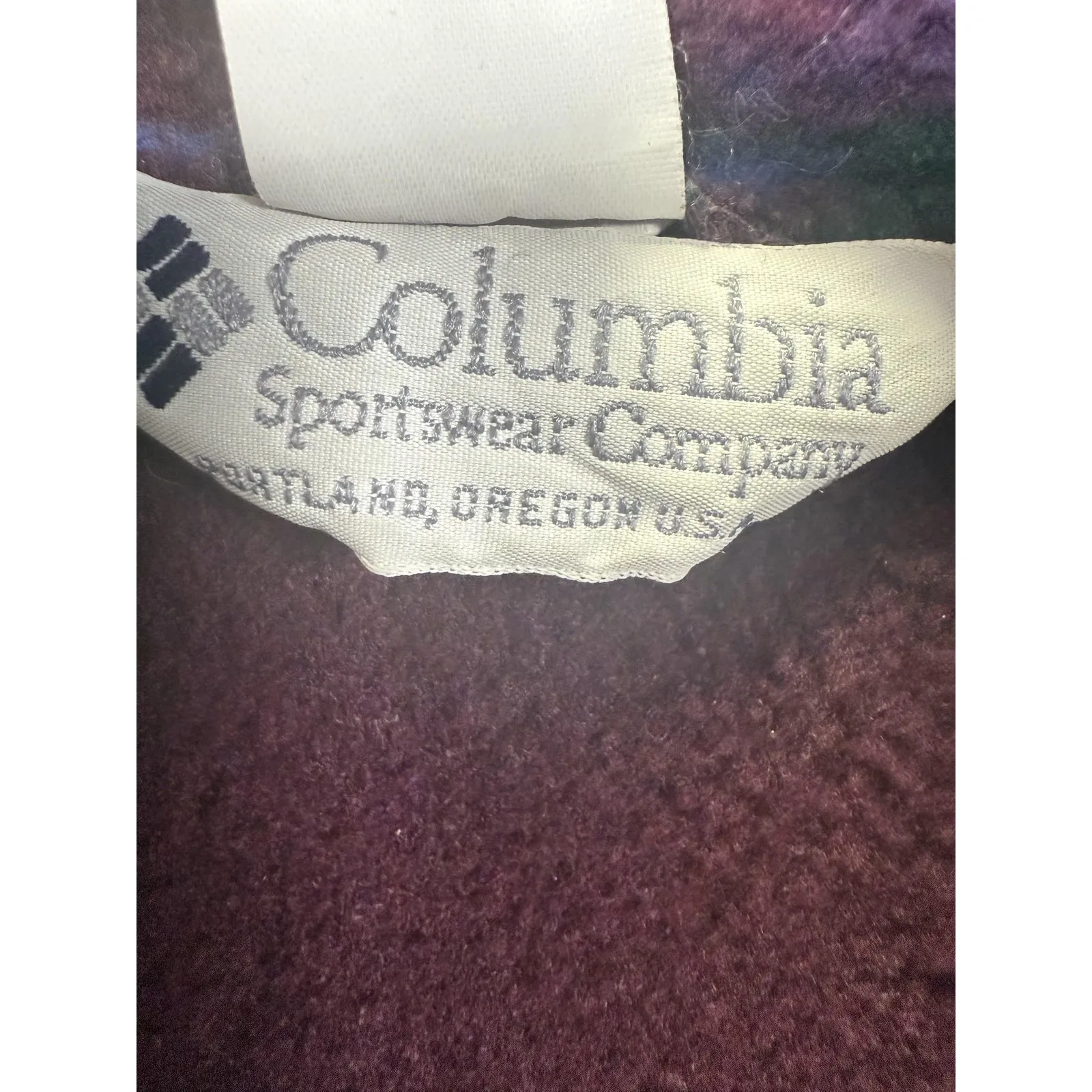 Vintage Columbia Jacket Womens Medium Purple Bugaboo 2-in-1 Fleece Liner USA 90s - Image 4
