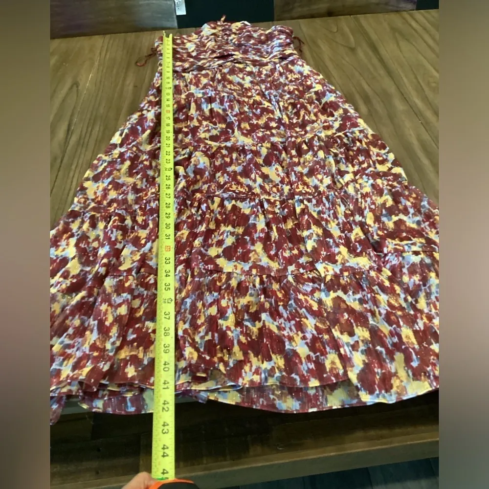 New York khiara cocktail midi Flowy dress sz 4 maroon lavender luster nwt - Image 11