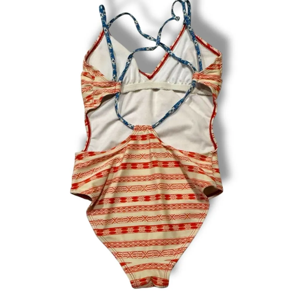 Indigo Rein Americana Tribal Red White Blue Swimsuit Small - Image 2