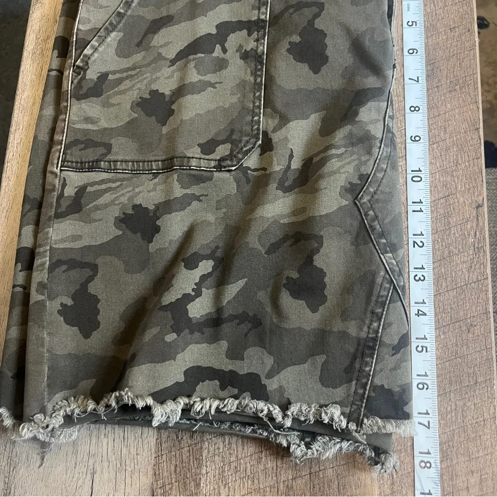 Rewash Comfort Stretch Camo Mini Skirt Womens Size 17 Pencil Raw Hem Stretch - Image 8