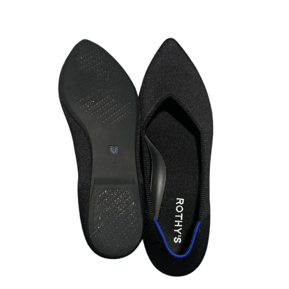 Rothy’s The Point II Black with Blue Trim Women’s Size 8 Ballet Flat - Image 3