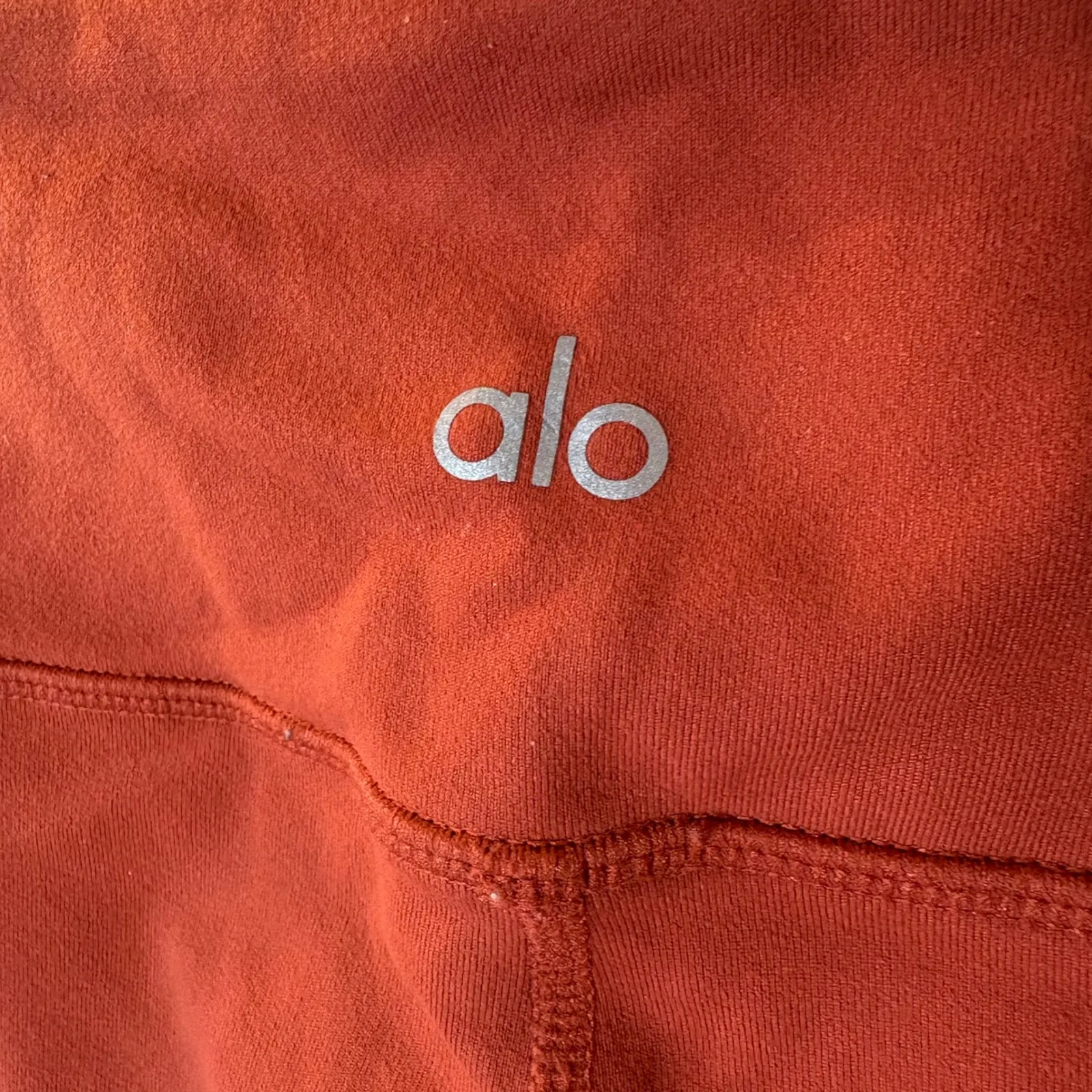 Alo Yoga High-Waist Moto Leggings Rust Orange Size Medium - Image 6