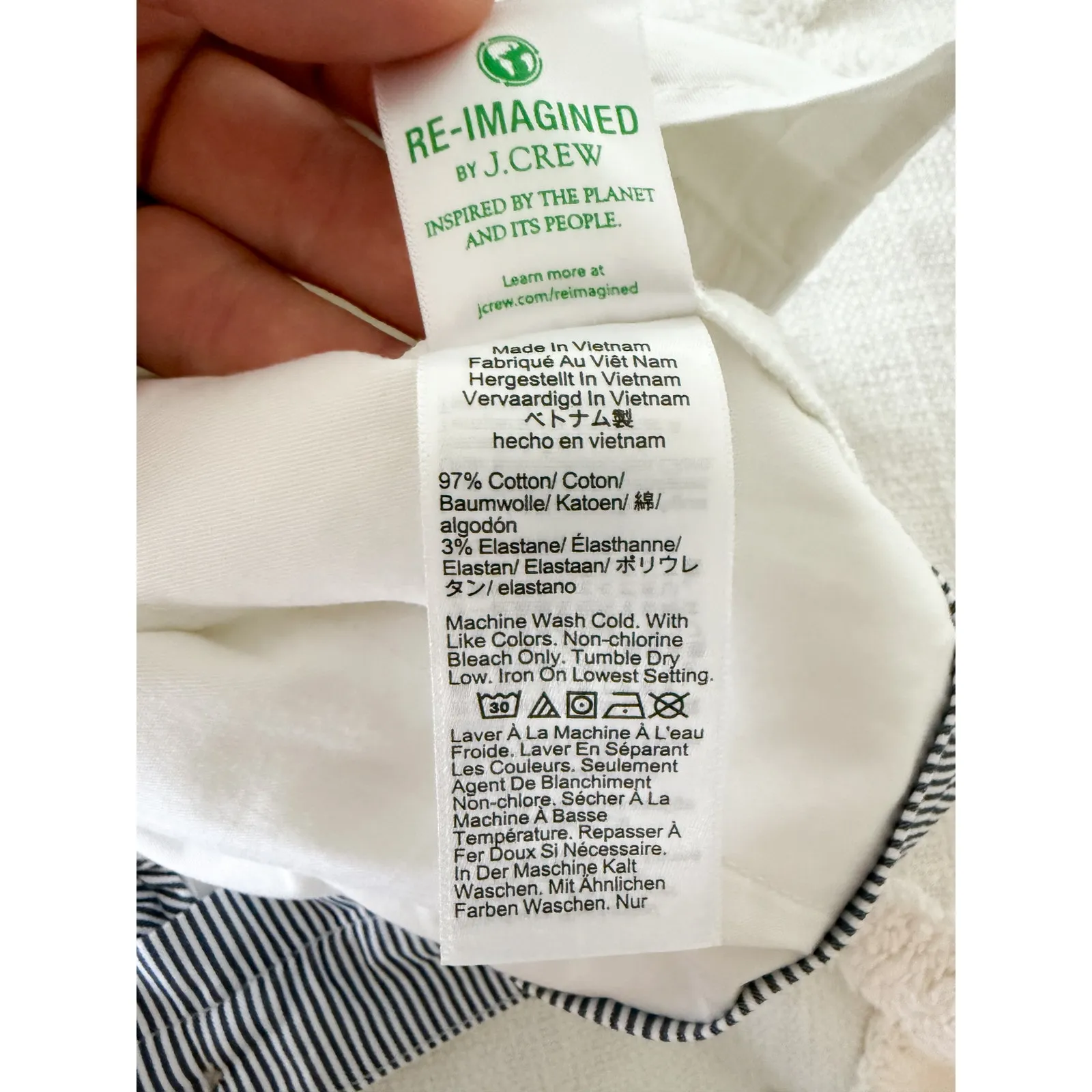 J.Crew | NWT 7" heritage chino short in White | Sz 18 - Image 10