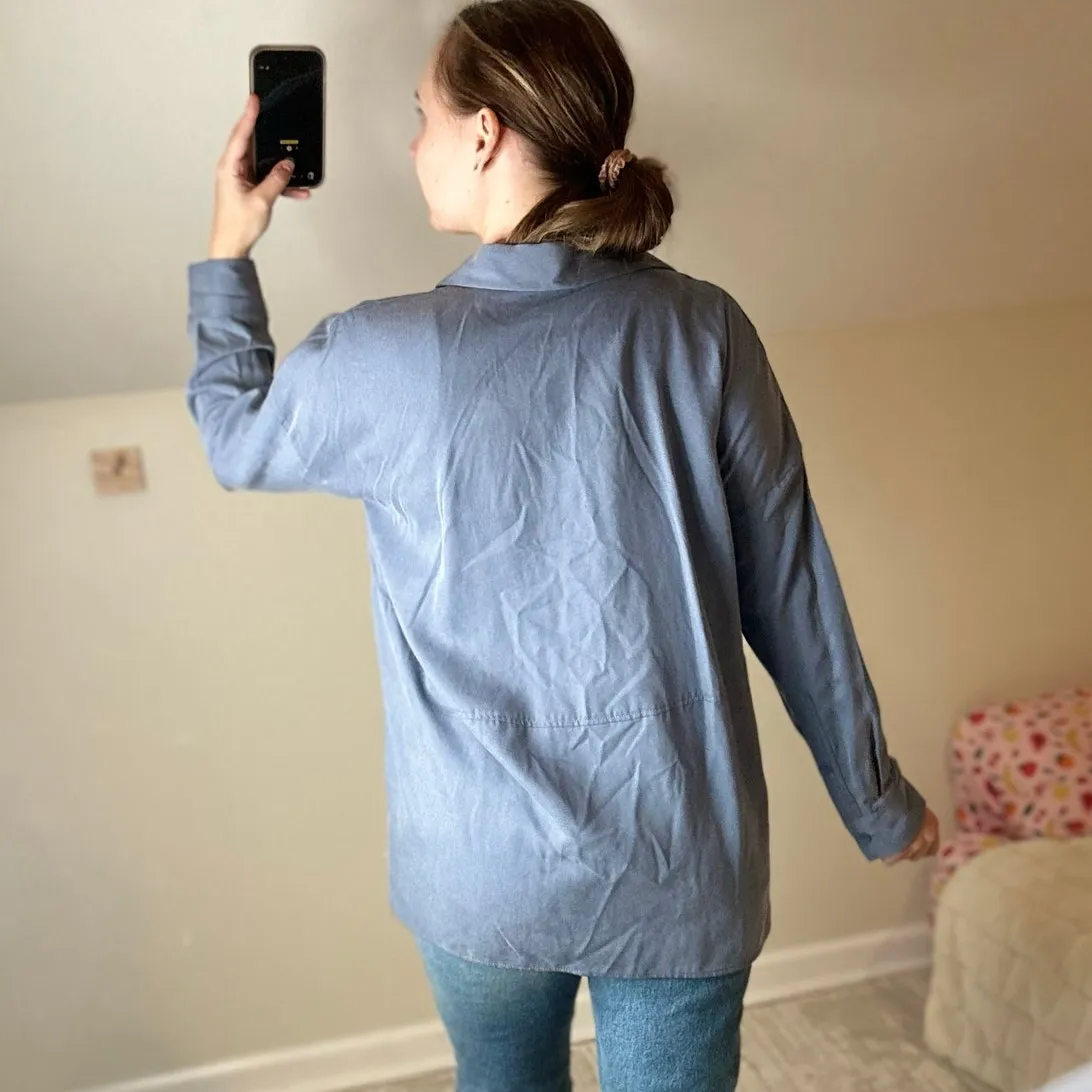 COS : Dusty Blue Button Down - Image 2