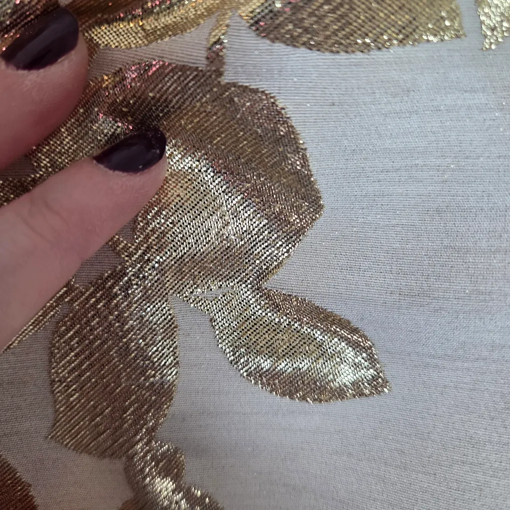 Tibi Cream and Gold Mini Cocktail Dress - Image 4