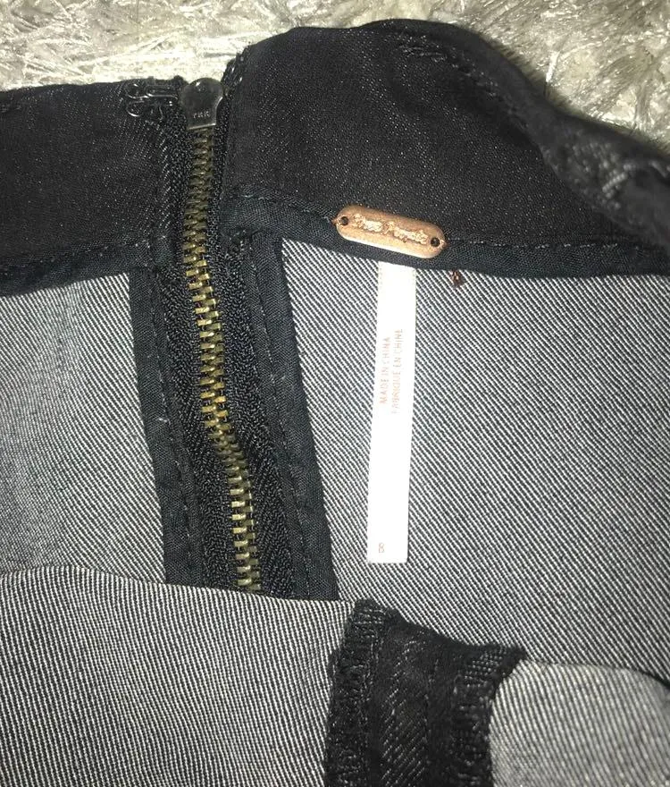 Free People Black Mini Skirt - Image 3