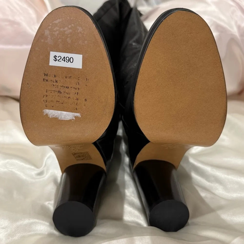 New Isabel Marant Lurna Over The Knee Boots 7/37 Black Leather New Years Party - Image 11