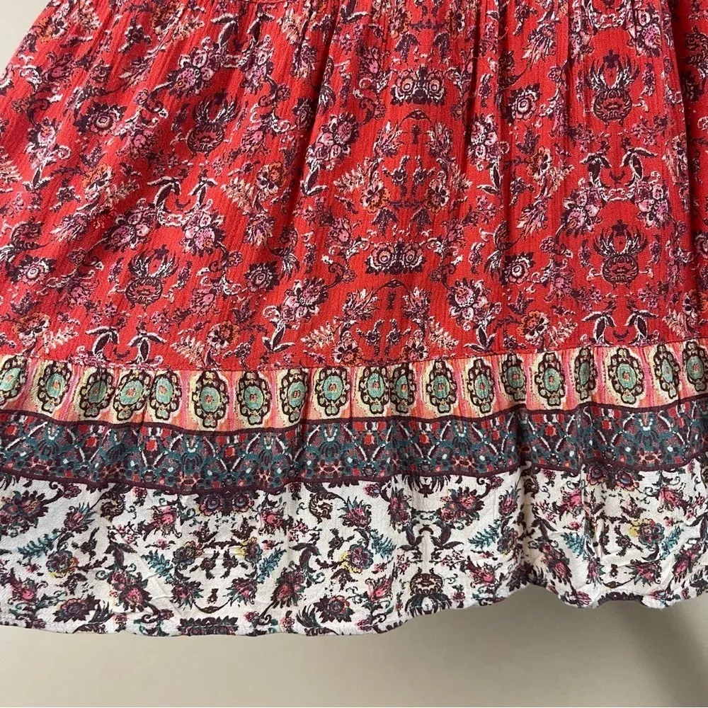 Angie Size Small Floral Boho Flutter Sleeve Flowy Sun Dress Cottagecore Hippie - Image 4