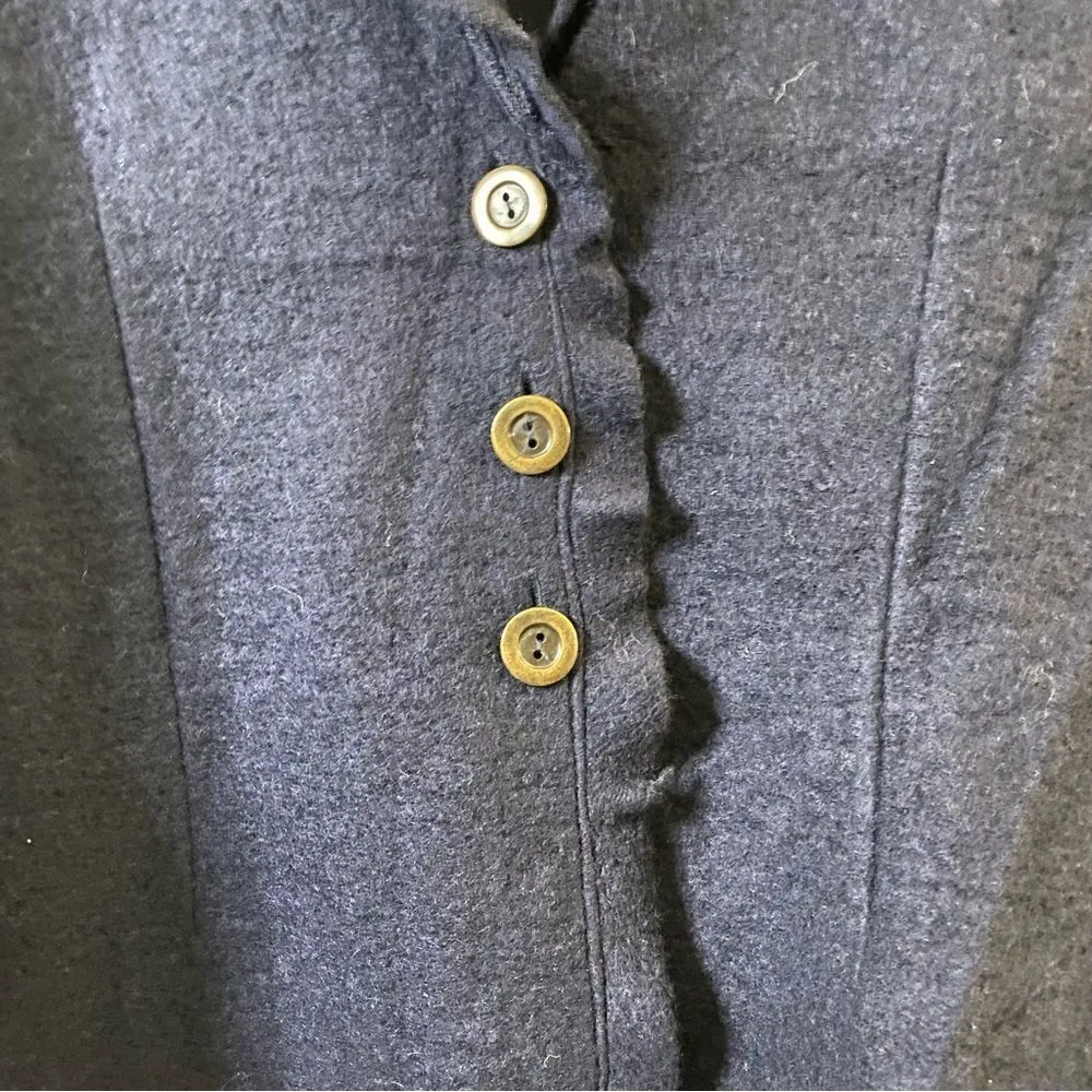 Nara Maglie Navy Wool Blend Cardigan With Tortoiseshell Buttons NWT Size X - Image 12
