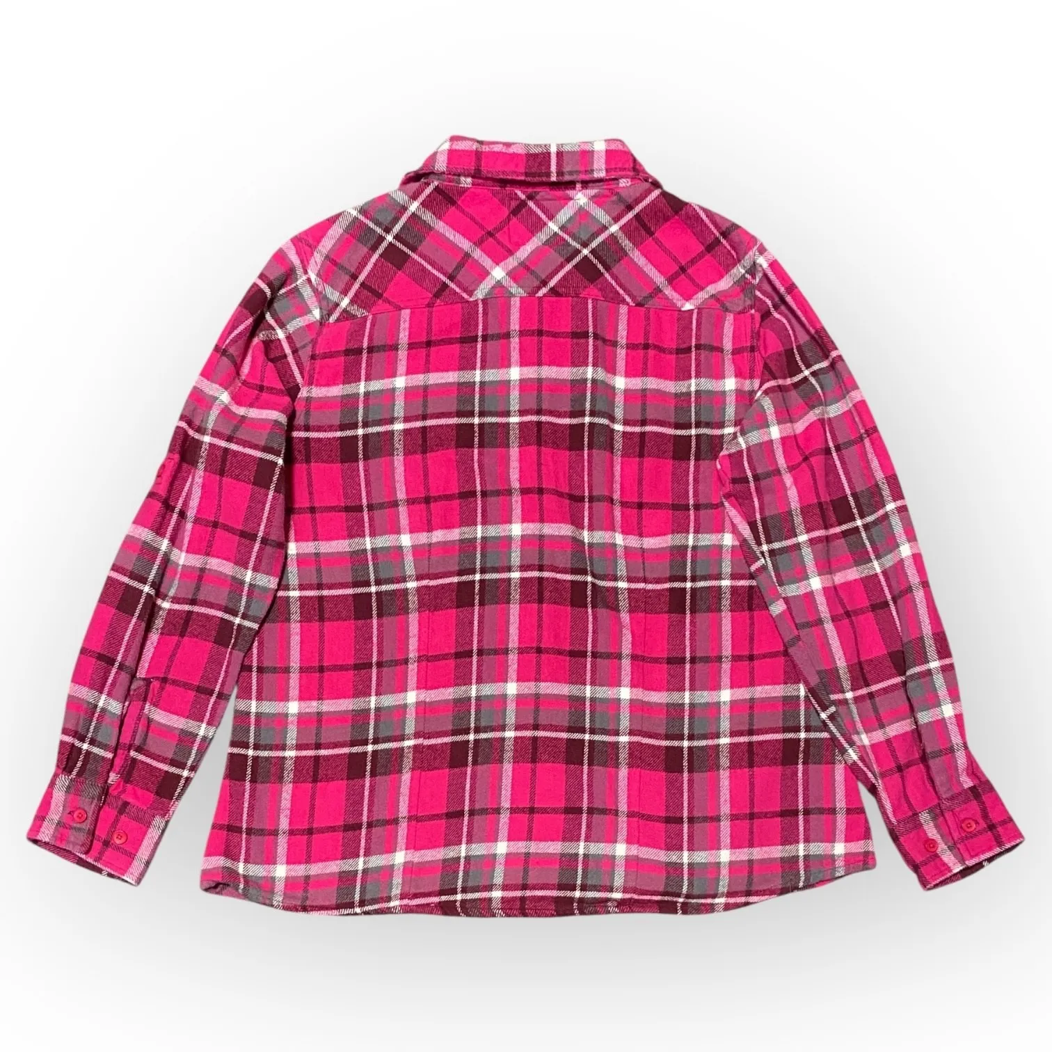 Vintage Old Mill Women’s XL Pink Plaid 100% Cotton Flannel Button Up Shirt - Image 5