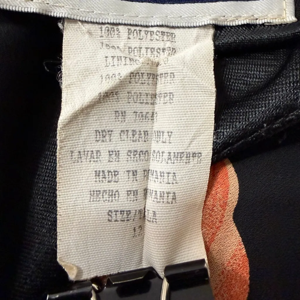 Vintage Jessica Howard Black Floral Short Sleeve Dress Size 12 - Image 11